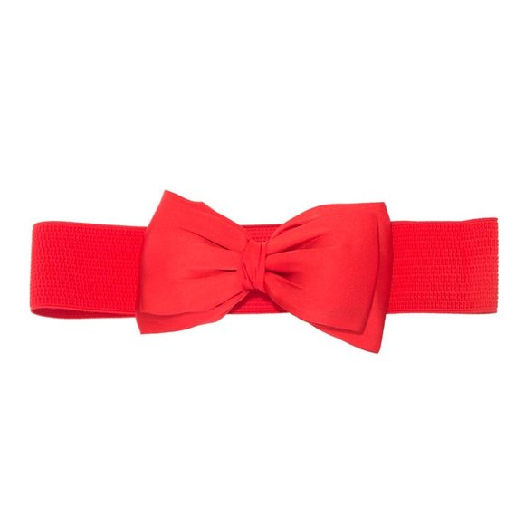 Banned Accessories - Banned Bella Bow Belt in Red